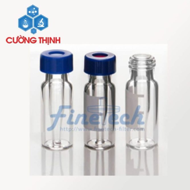 Chai vial thủy tinh ngắn, trong suốt 0.3ml VL9A (Finetech - Đài Loan)