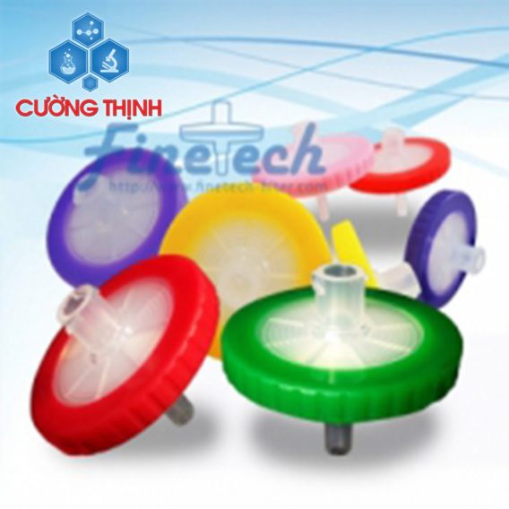 Đầu lọc màu Syringe Hydrophobic PTFE 33mm x 0.22um (Finetech - Đài Loan)