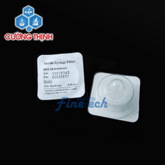 Đầu lọc Syringe không màu tiệt trùng 25mm (Finetech - Đài Loan)
